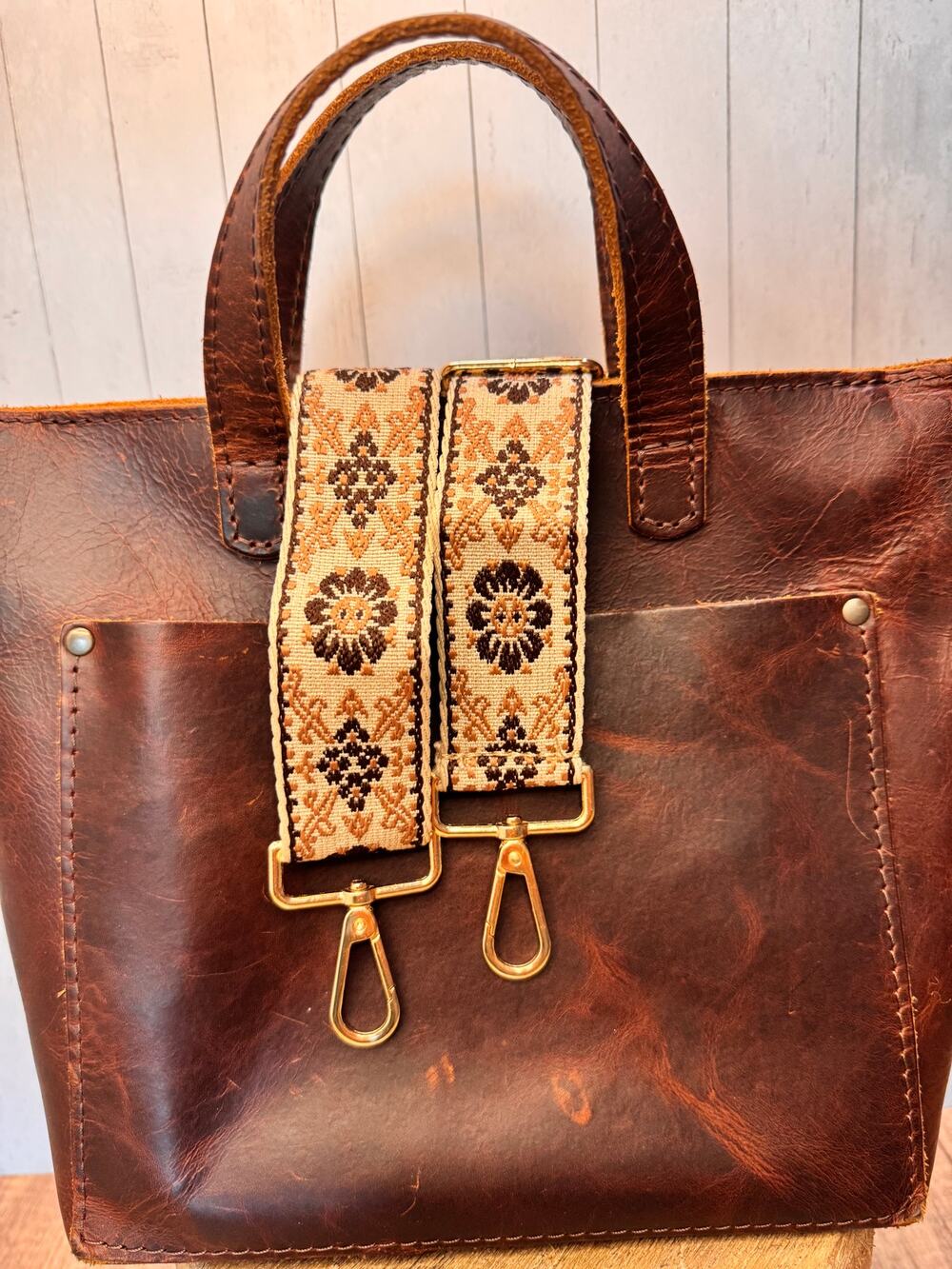 Woven Brown Beige Purse Strap Crossbody Bag Strap NEW! Boho Bag Strap